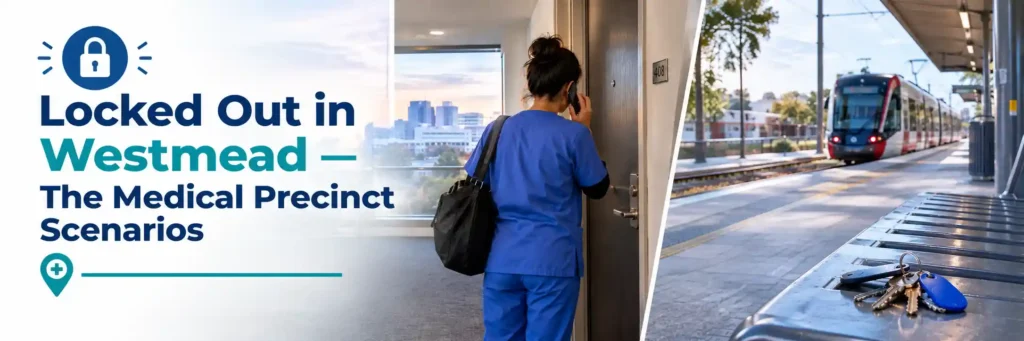 Healthcare worker locked out of an apartment in Westmead and a set of forgotten keys on a light rail station bench.